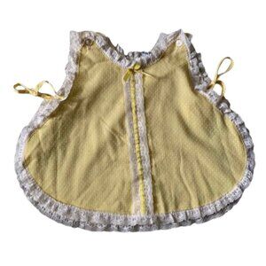 Vintage Alexis Pastel Lace Swiss Dot Romantic Apron Top USA